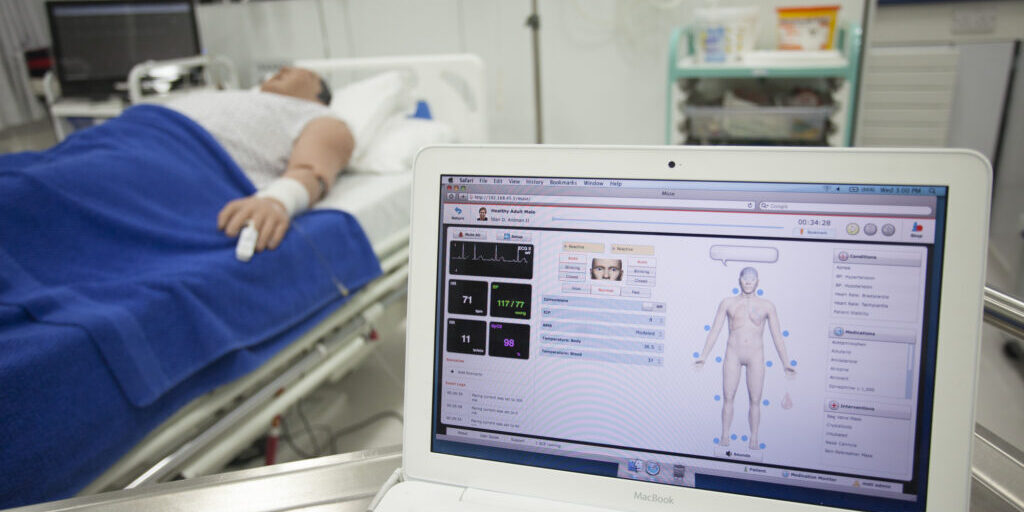 Dummy Patient in hospital skills training centre